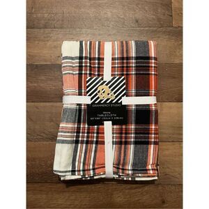 Grammercy Studio Oblong Plaid Tablecloth Oblong 60”X90” NEW